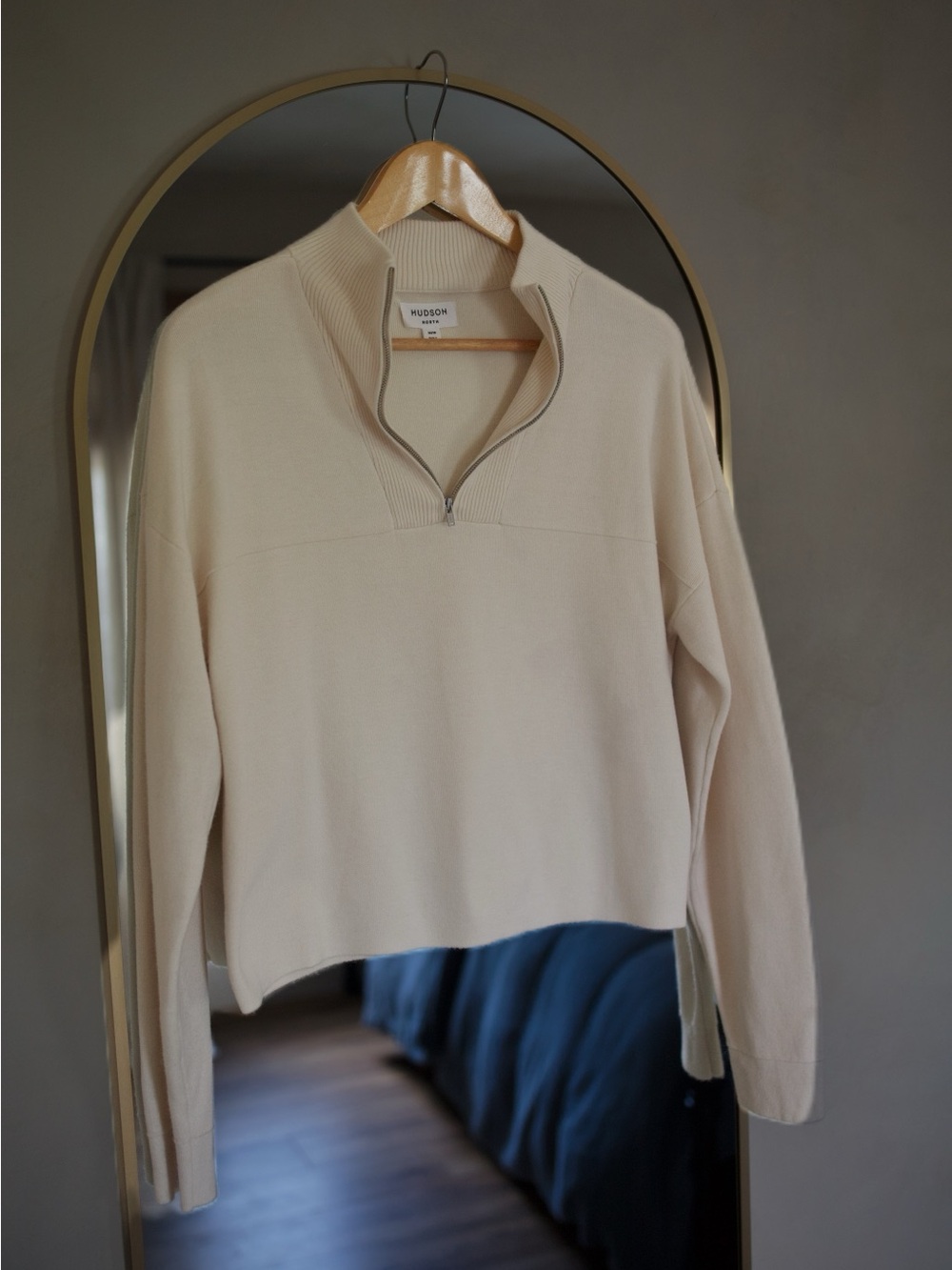 Super Soft Cream Half-Zip Sweater